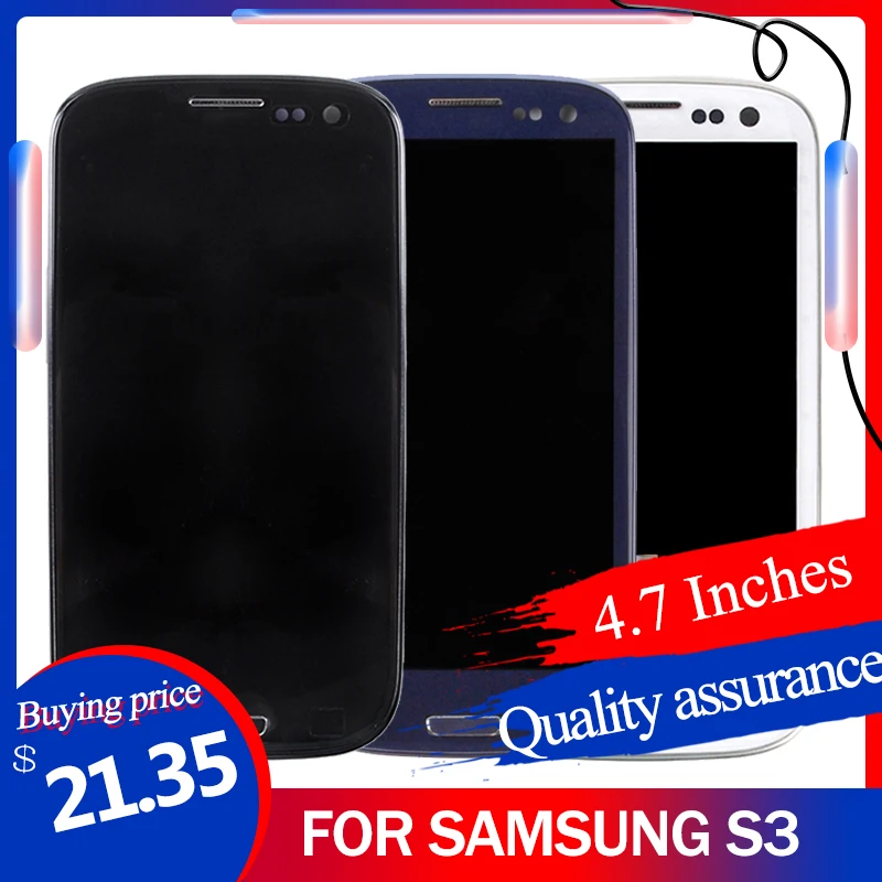 

Dinamico 4.7Inch I9300 Lcd For Samsung Galaxy S3 Lcd Screen I9305 I9301 I9300I Display Touch Screen Digitizer Assembly+Frame