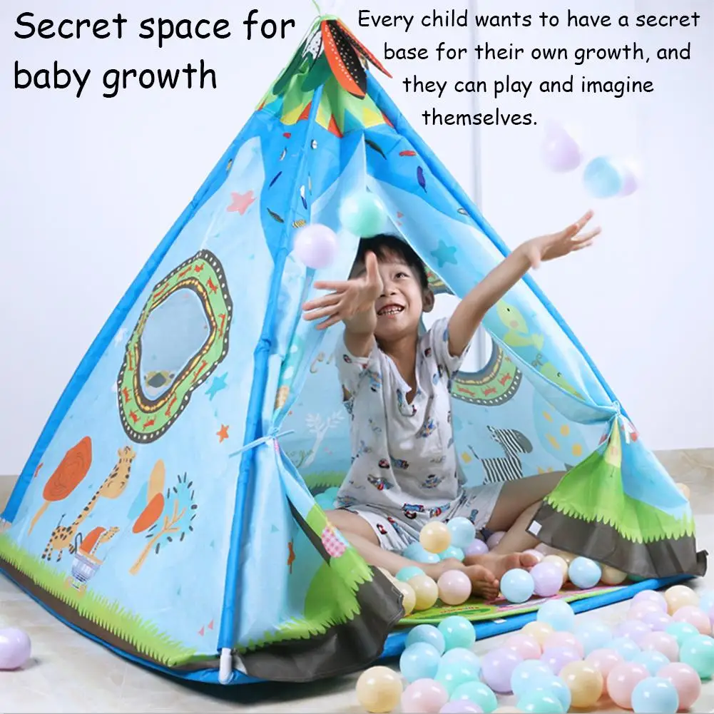 

Portable Tent Triangle Pointed Baby Play House For Children Easy To Carry No Occupying Space Kid's Play House