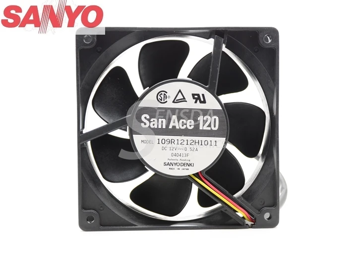 Для Sanyo 109R1212H1011 DC 12V 0.52A Вентилятор охлаждения сервера 120X120X38mm квадратный