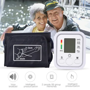 

Electronic Digital Arm Blood Pressure Monitor And Upper Cuff Heart Rate Pulse Pressure Meter Voice Sphygmomanometer Monitor 44