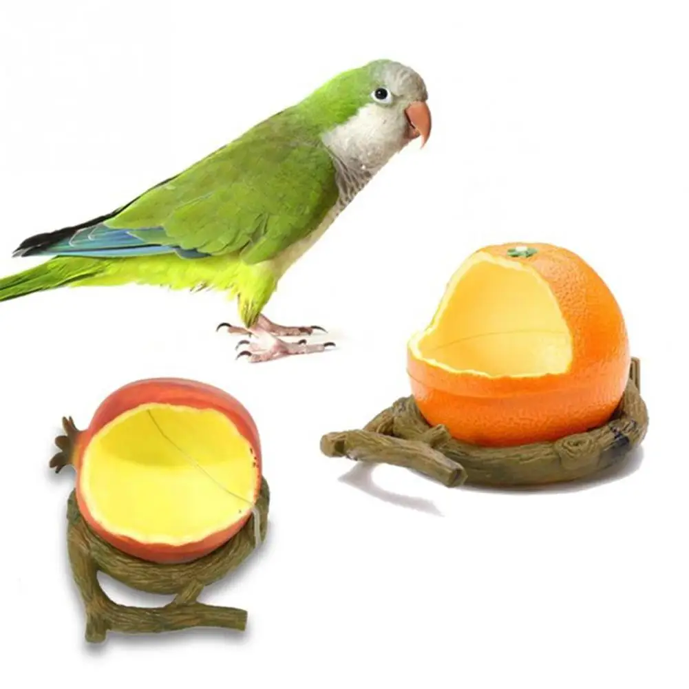

Orange/ Persimmon Shaped Birds Feeder Pet Feeders Food Container Drinking Bowls Parrot Birds Hamsters Feeder