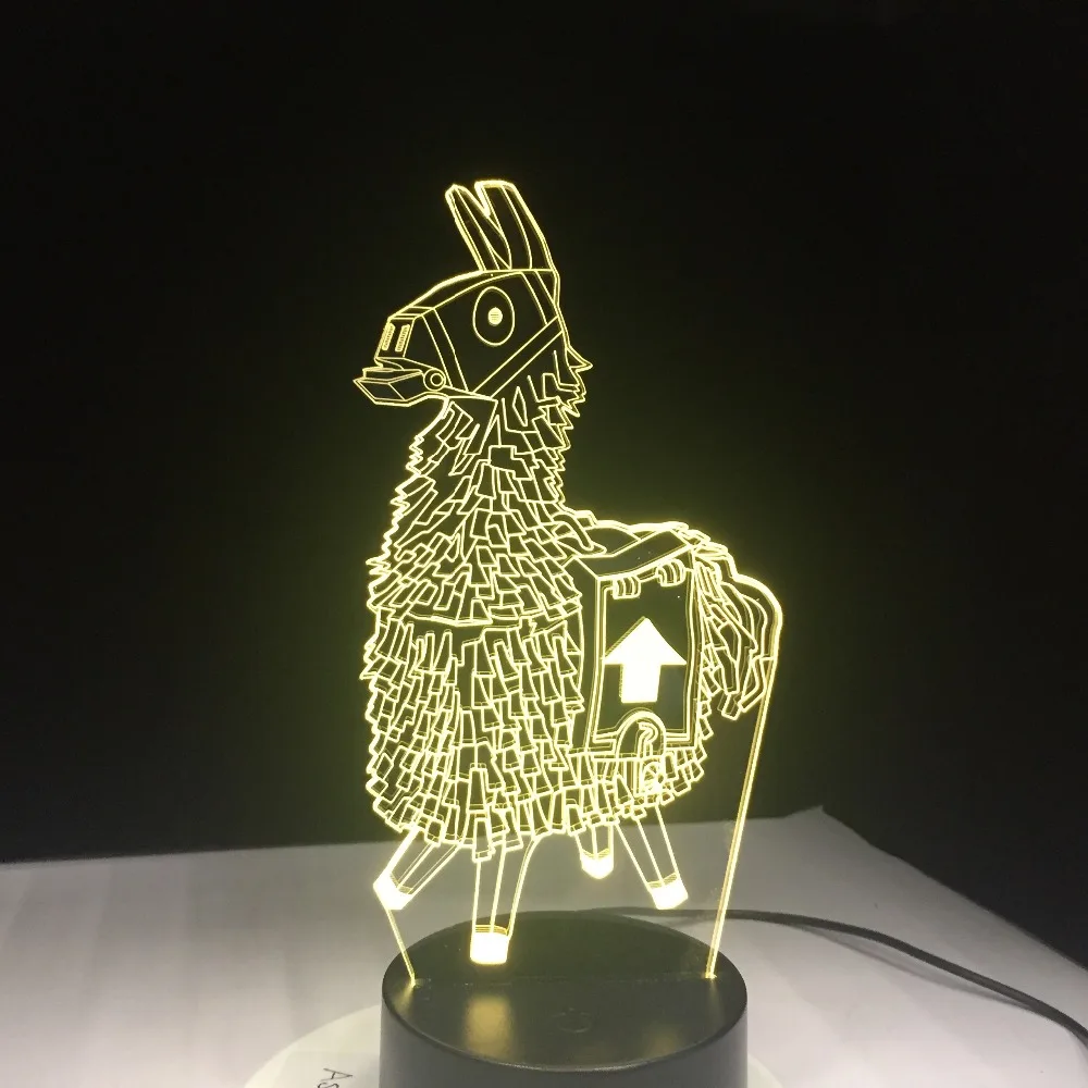  Souvenir Gift Llama 7 Colors Touch Table Desk Light 3D LED Lava Lamp Acrylic Illusion Room Atmosphe - 32920080001