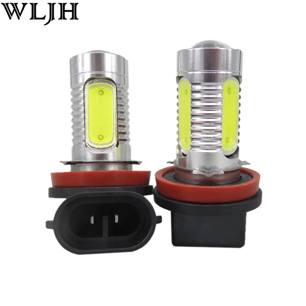 

WLJH 2pcs Led COB H11 Led H8 Lighting 12v Car Driving Fog Light Lamp Bulb For Toyota Camry 2007-2014