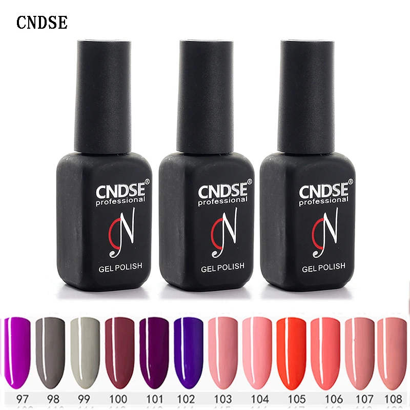 

New CNDSE 156 Colors 12ML UV LED Soak-off Gel Nail Polish Nail Art Semi Permanent Gel Varnishes High Quality Nail Gel Polish Gel