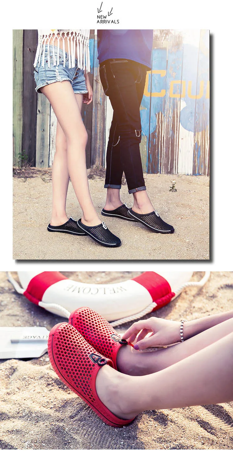 Мужская обувь; унисекс; летние тапочки с отверстиями; Модные дышащие повседневные пляжные сандалии; Вьетнамки; пляжные шлепанцы