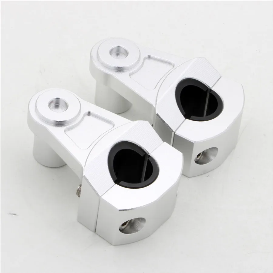 

2" Pivoting Motorcycle 7/8" (22mm) /1-1/8" (28mm) Handlebar Riser Handle Bars Clamp Universal For Honda Yamaha BMW KTM