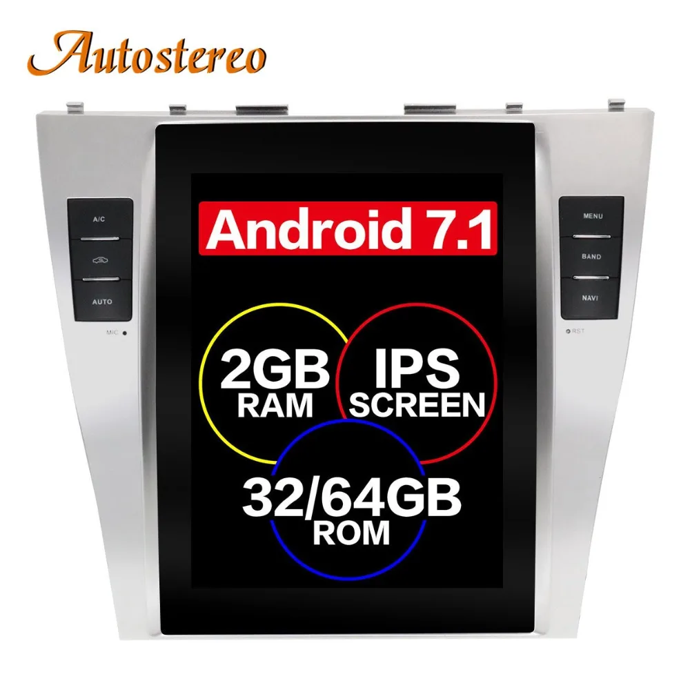 

Android 7 Tesla style Car GPS Navigation For TOYOTA CAMRY 2007-2011 stereo multimedia no DVD player radio tape recorder headunit