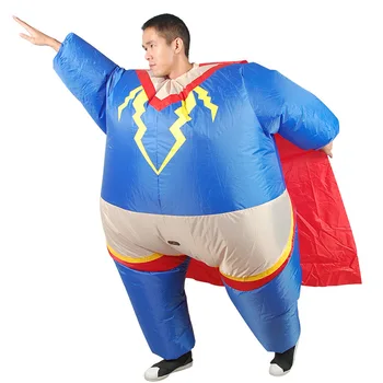 

Superman Cosplay Costumes For Adult Men Movie Party Anime Inflatable Garment Halloween Christmas Clothes Fancy Dress Toy Disfraz