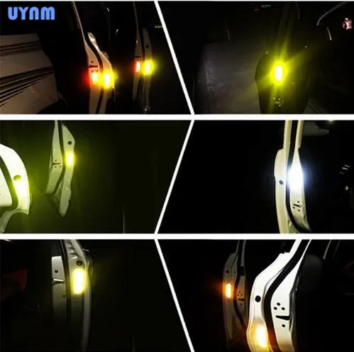 UYNM 4 шт./компл. наклейки на открытую дверь автомобиля Авто предупреждающий знак