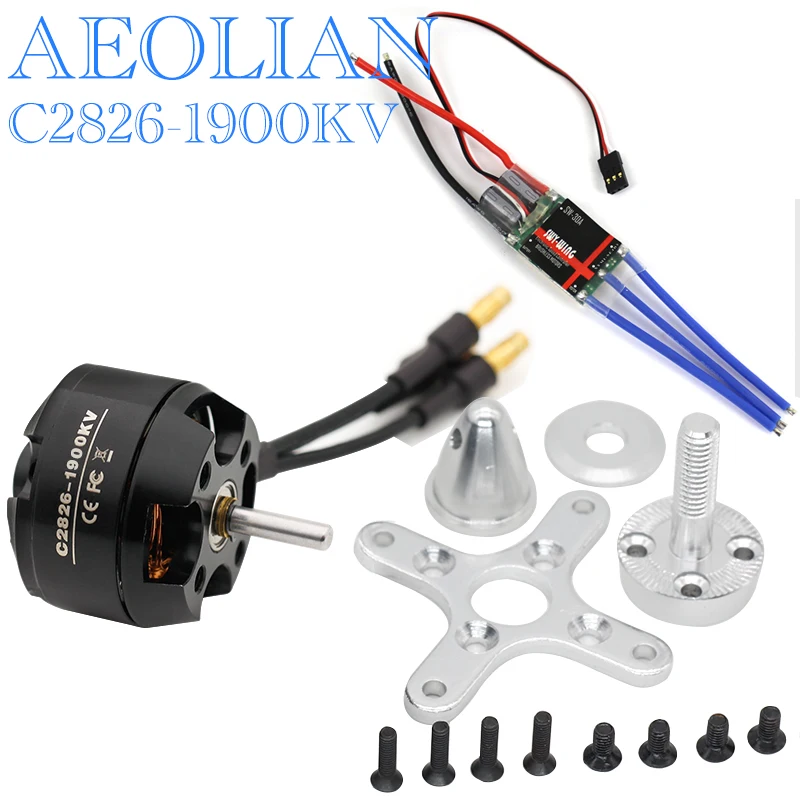 RC airplane aircraft 2826kv1900 electric motor with 30A Speed Controller for DIY RC Quadcopter Multicopter Drone Helicopter