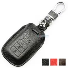 Натуральная кожа Автомобильный брелок для Honda smart Key PILOT CR-V XR-V VEZEL FIT CITY CRIDER ACCORD ODYSSEY CROSSTOUR SPIRIOR