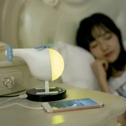 Светодиодный светодио дный ночник сменный цвет ночник вибрационный датчик лампы свет мультфильм детская комната украшения usb зарядка
