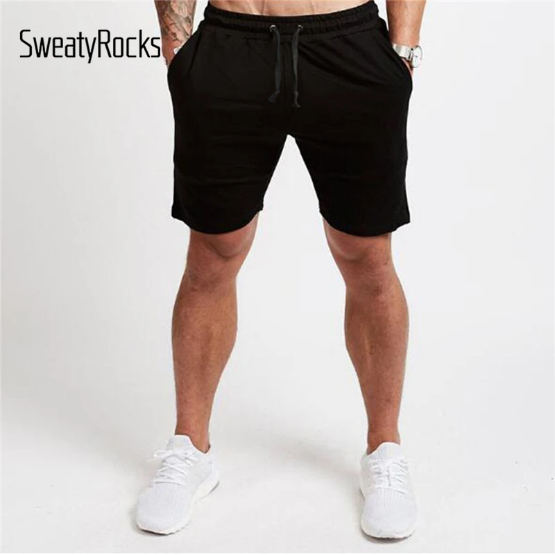 SweatyRocks мужские шорты с завязками на талии Летние базовые черные шорты для отдыха Летние повседневные плотные шорты со средней талией