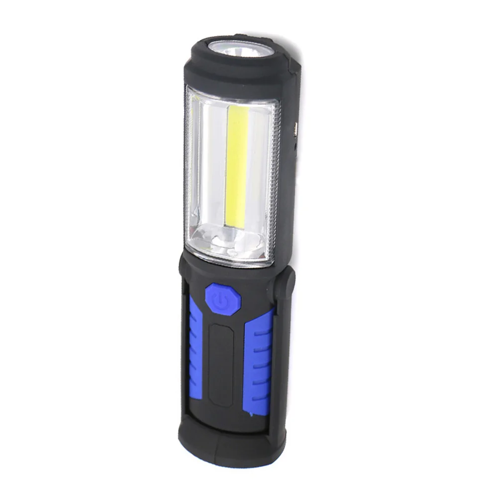 

Portable Multi-function COB+LED Rechargeable Light Magnet Flashlight with Hook Folding Torch Lamp #22
