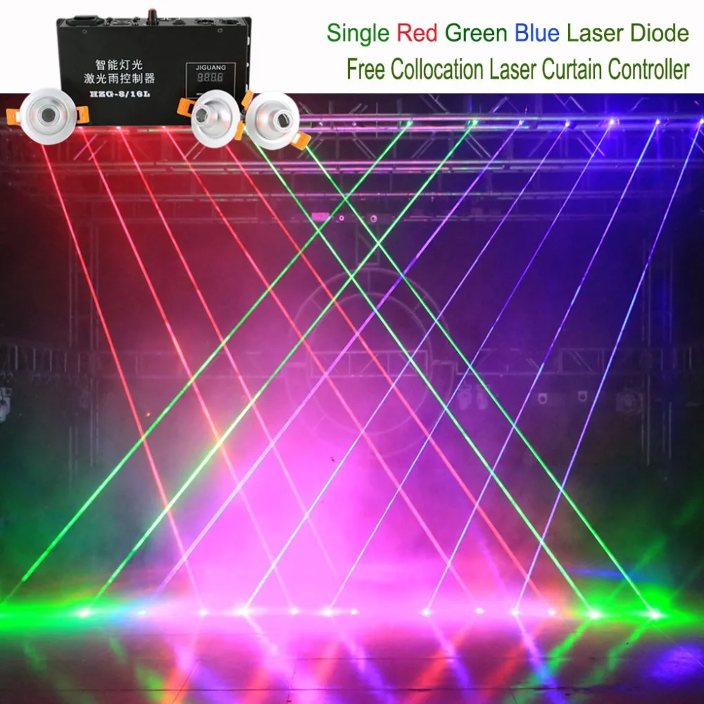 

Free Collocation 12CH DMX Beam Projector Ray 16 Driver RGB Laser Curtain Controller Disco DJ Party Show Stage Matrix Lighting