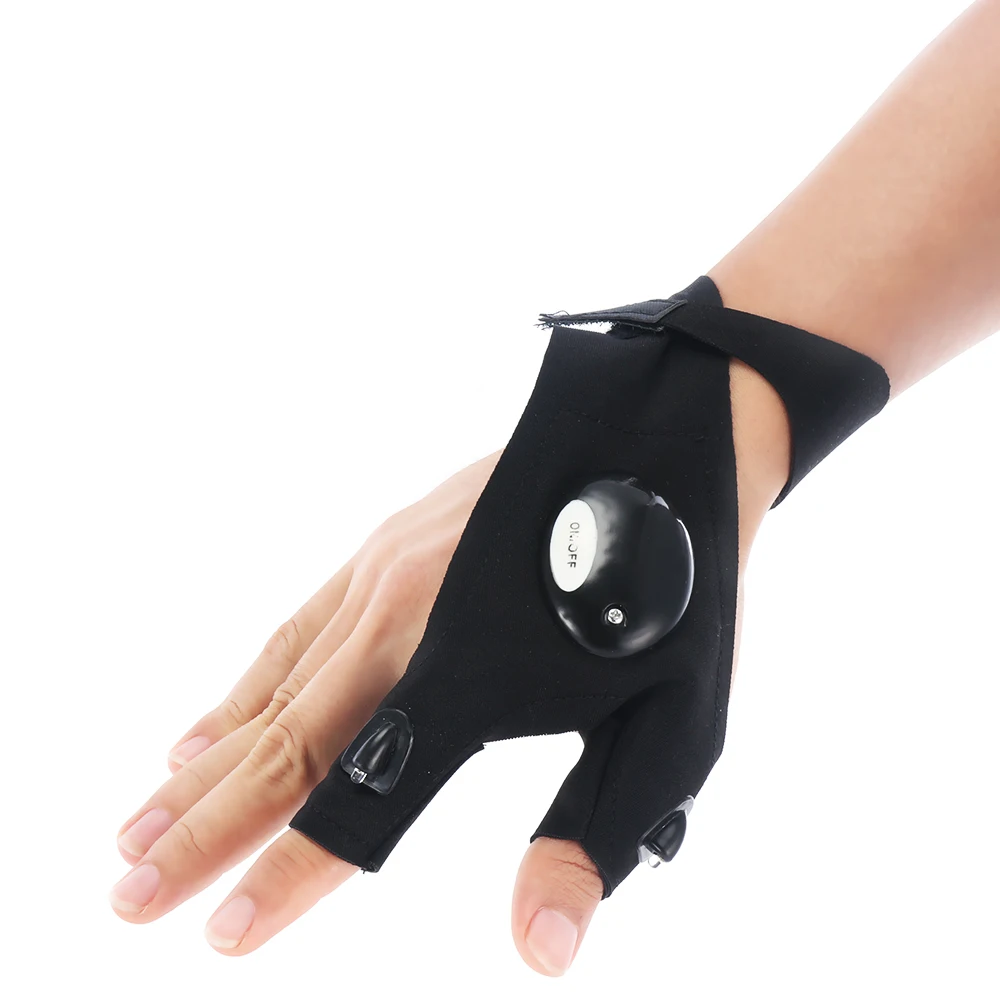 

1Pcs Lighting Glove Night Car Repair Glove LED Light Night Fishing Lamp Hanging Bait Lamp Night Lighting Supplies Left Right