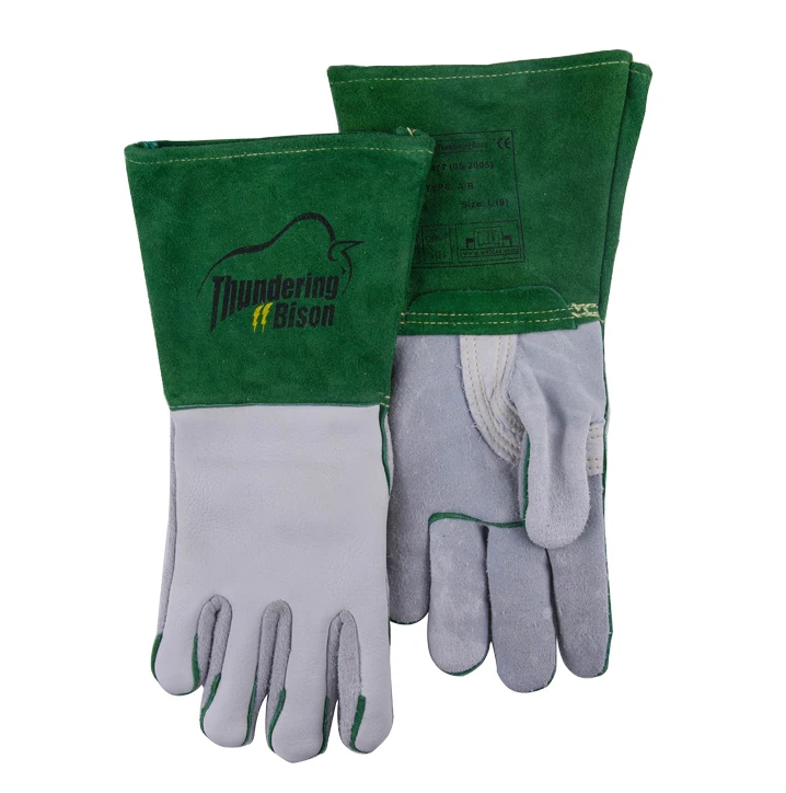 Grain Cow Leather Safety Glove Argon Arc Welder Glove Buffalo TIG MIG
