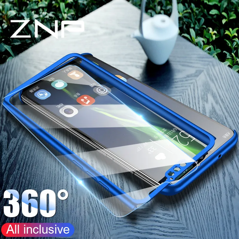 

ZNP 360 Shockproof Full Cover Cases For Honor 7A 7C Pro 8X Max Case With Tempered Glass For Huawei Honor 9 Lite Honor 9 8X Case