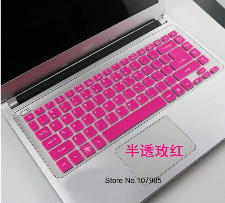 Мягкий защитный чехол для клавиатуры 14 дюймов для acer Aspire E 14 E5-471 EC-470G E14 4755G V3-471G E1-472G 3830 TG 4755G MS2317 - Цвет: Rose