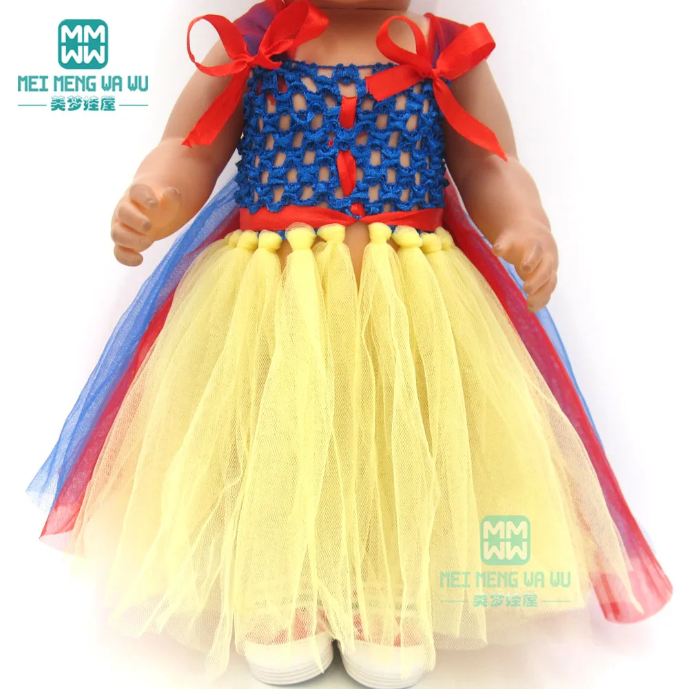 

Doll clothes for 43cm baby new born doll accessories and American doll Formal dress princess dress
