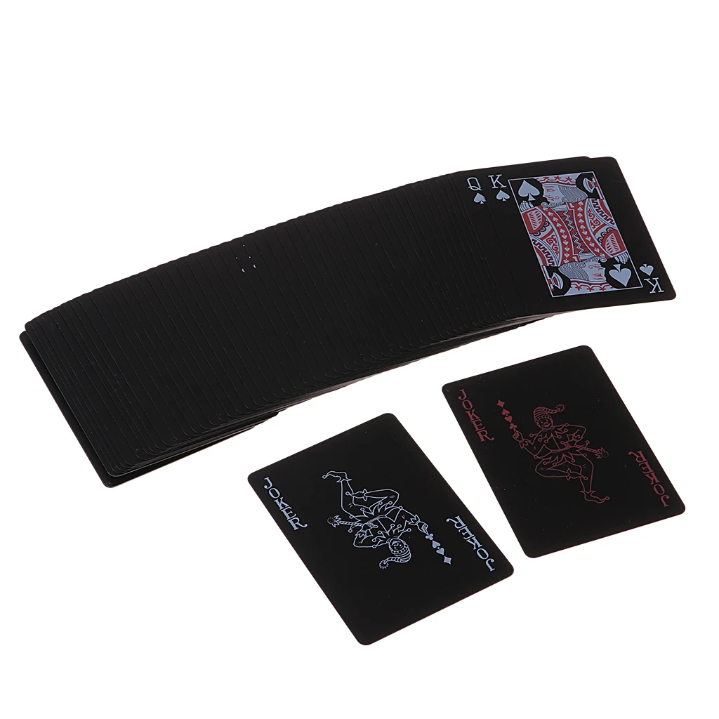 Waterproof Black Plastic PVC Poker Magic Table Board Game Playing Cards Collection Gift