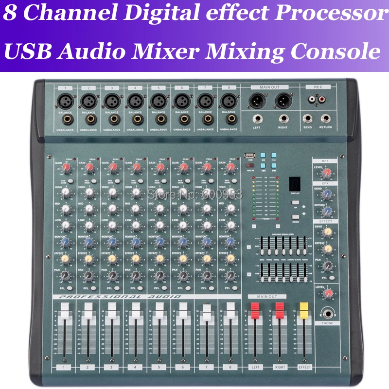 MiCWL 8 каналов Pro цифровой процессор эффектов Аудио Звук микшер Processador de efeitos digitais консоль de mistura