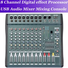 MiCWL 8 Canais Pro processador de efeitos de Áudio de Som Mixer Console de Mixagem Digital Processador de efeitos digitais Console de mistura