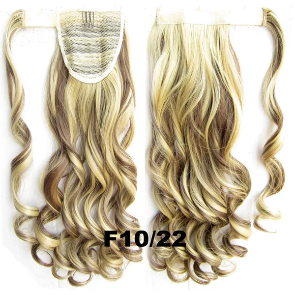 Girlshow обруч синтетический конский хвост волнистые волосы зажим-невидимка для наращивания волос 48 цветов 22 дюйма 90 г 10 шт./лот - Цвет: BIP888 Color F10-22