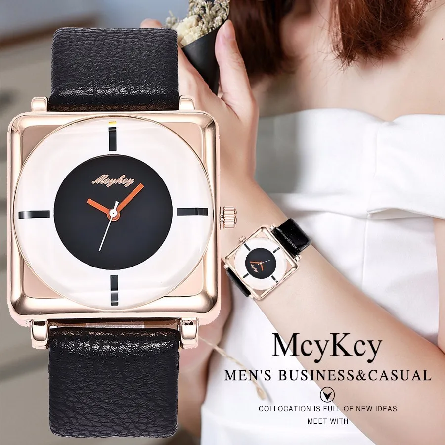 

McyKcy Watch Top Brand Luxury Women Fashion Casual Quartz Watch For Women's Leather Strap Dress Wristwatches Relogio Feminino