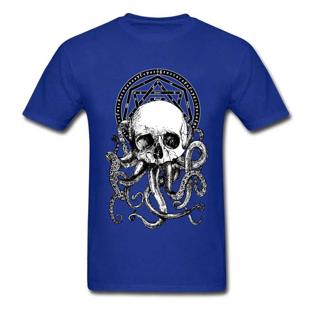 Comics Pieces of Cthulhu Tops Shirt for Men Cute Summer O-Neck All Cotton Short Sleeve T Shirts Crazy Tees Drop Shipping Pieces of Cthulhu blue