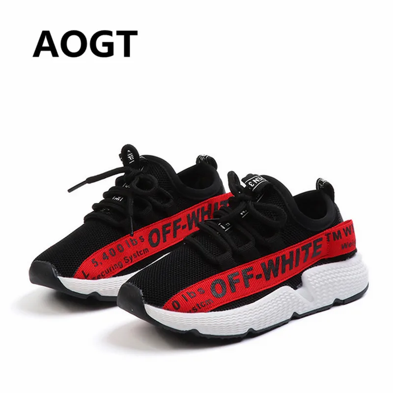 

AOGT 2018 New Children Shoes Boys Sneakers Girls Sport Shoes Size 26-36 Child Leisure Trainers Breathable Soft Casual Kids Shoes