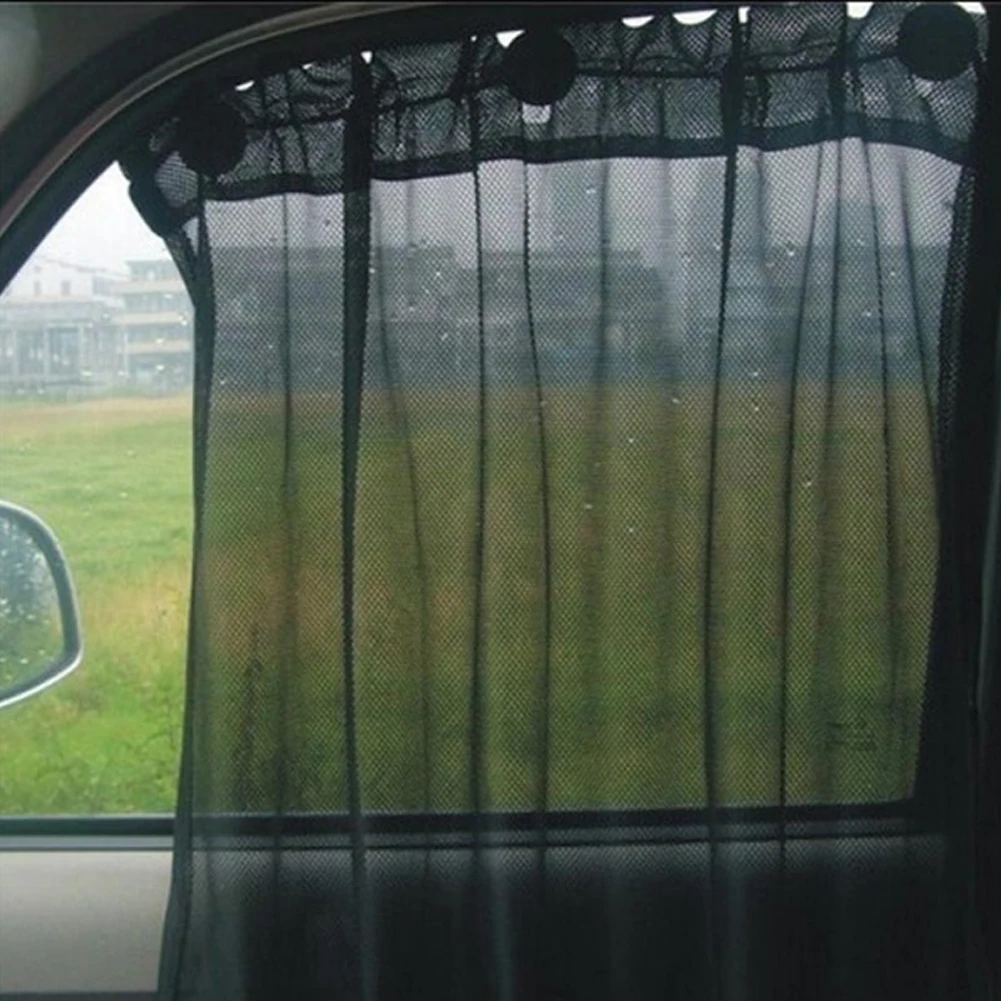 

2018 Hot Black Grey Brown Car Sun Shade Side Window Curtain Auto Interior UV Protection Mesh Fabric