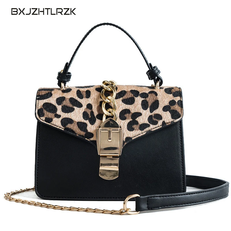

2018 Autumn Winter Retro Fashion Women Handbags High Quality Horse Hair PU Leather Chain Shoulder Bag Small Fold Package Bag