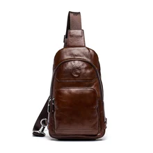 GSQ Hot Echtes Leder Männer Umhängetasche Mode-stil Trend öl Wachs Leder Strand Crossbody Kaffee Brust Pack Männer Taschen X775
