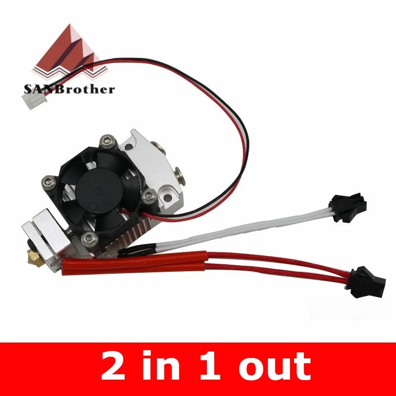 العملاق و الوهم الطارد 2 في 1 خارج 2 الألوان Hotend بودين مع تيتان/بلدغ الطارد ل 3D طابعة i3 12 V/24 V.