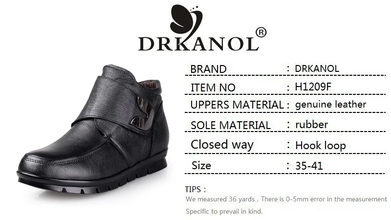 DRKANOL/модные женские зимние ботинки; натуральная кожа; Шерсть; овечья шерсть; ботильоны на меху; классическая черная женская теплая обувь; Botas