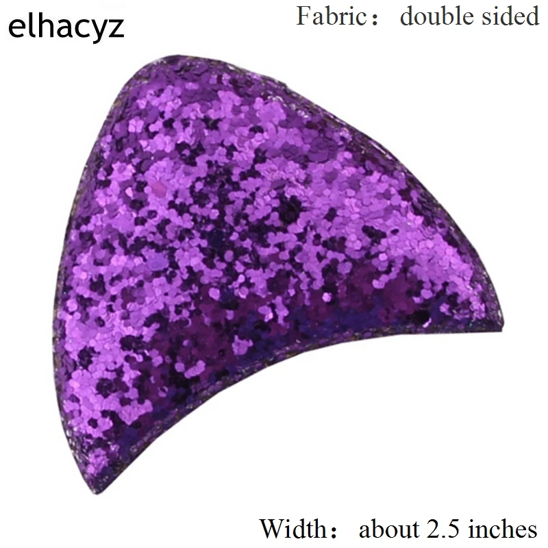 

1 Pair Glitter Double Sided Cat Ears For Girls European Kids DIY Hair Accessories Flip Sequins Cat Ears Women Headwear Headband
