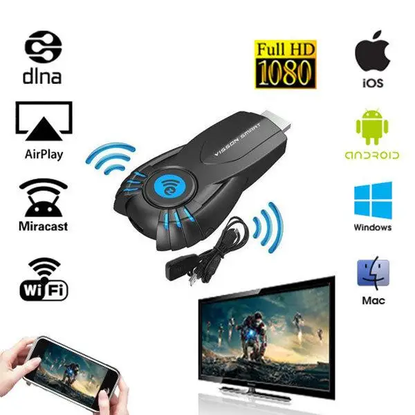 2017 HDMI Smart Tv Stick Android Mini PC Miracast Mirror cast Dongle wifi Ipush better than google chromecast chrome cast