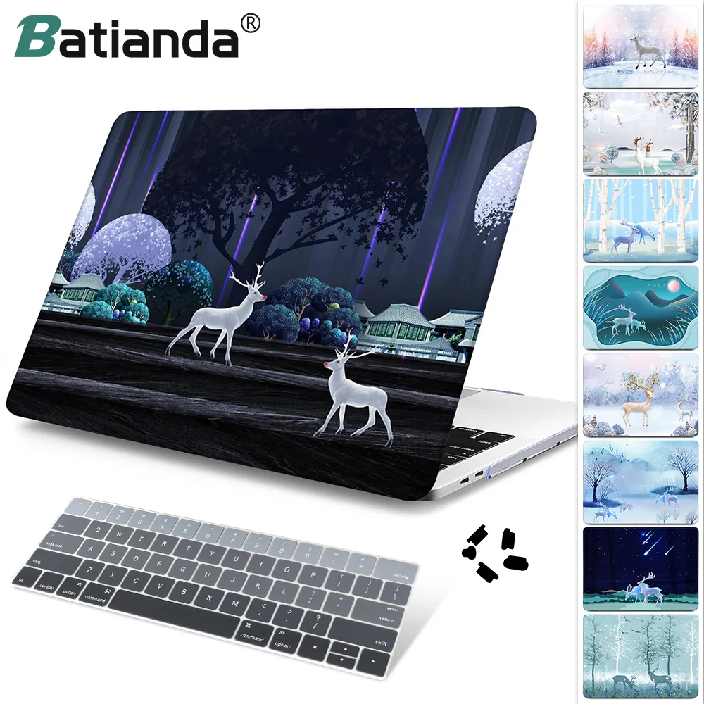 Кристальный чехол для Macbook Air Pro retina 11 12 13 15 Touch Bar сумка ноутбука 2018 A1932 крышка
