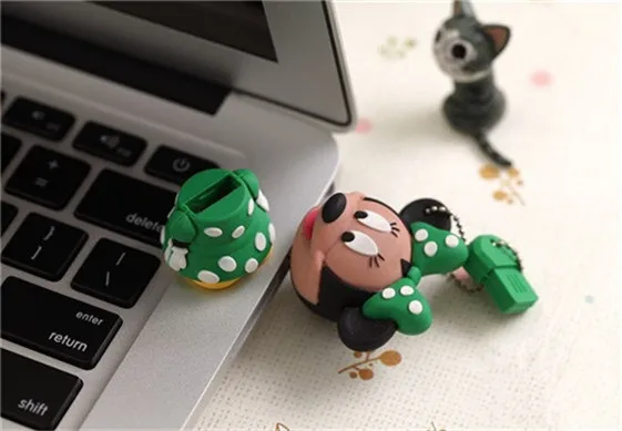 Mouse Mickey and Minnie USB Flash Drive 4GB 8GB 16GB 32GB 64GB pen drive Animal cartoon pendrive memory stick u disk best gift