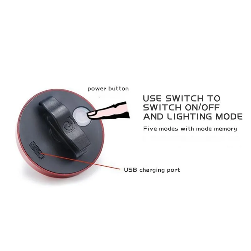 Clearance Cob Cycling Light Multi-function Warning Safety Light For Bicycle Running Usb Rechargeable Bike Rear Light Bicycle Light Lantern 8