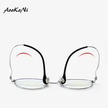 Titanium Alloy Glasses Frame Men Ultralight Women Vintage Round Prescription Eyeglasses Retro Optical Frame Screwless Eyewear