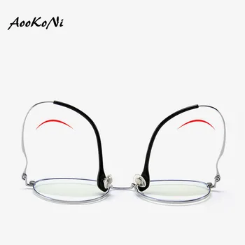 

Titanium Alloy Glasses Frame Men Ultralight Women Vintage Round Prescription Eyeglasses Retro Optical Frame Screwless Eyewear