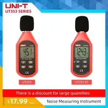 UNI-T ut353 instrumento de medição ruído db medidor 30 130130db mini áudio medidor nível som decibel monitor