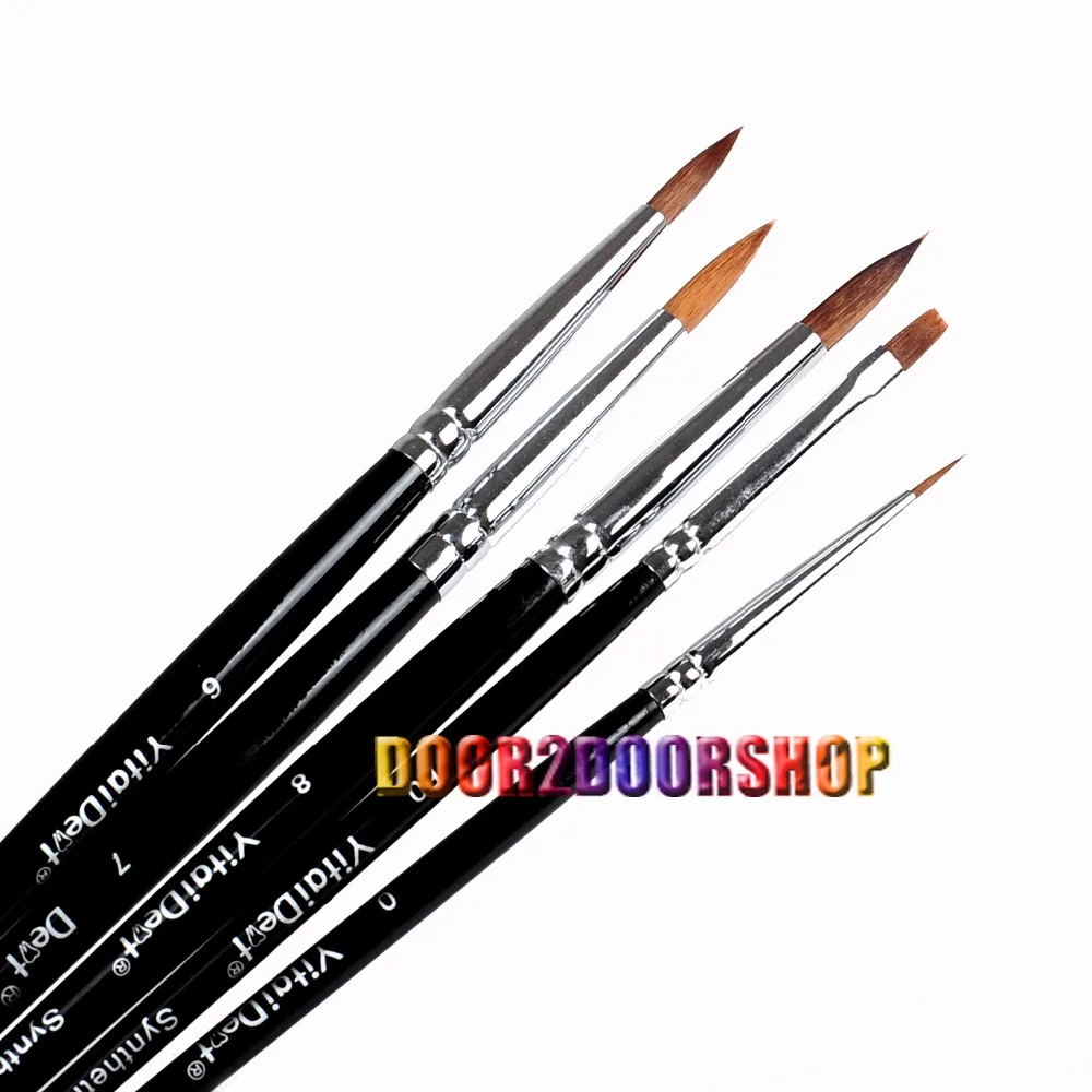 5Pcs Dental Porcelain Brush Pen Dental Ceramist Brushes F0,0,6,7,8pen