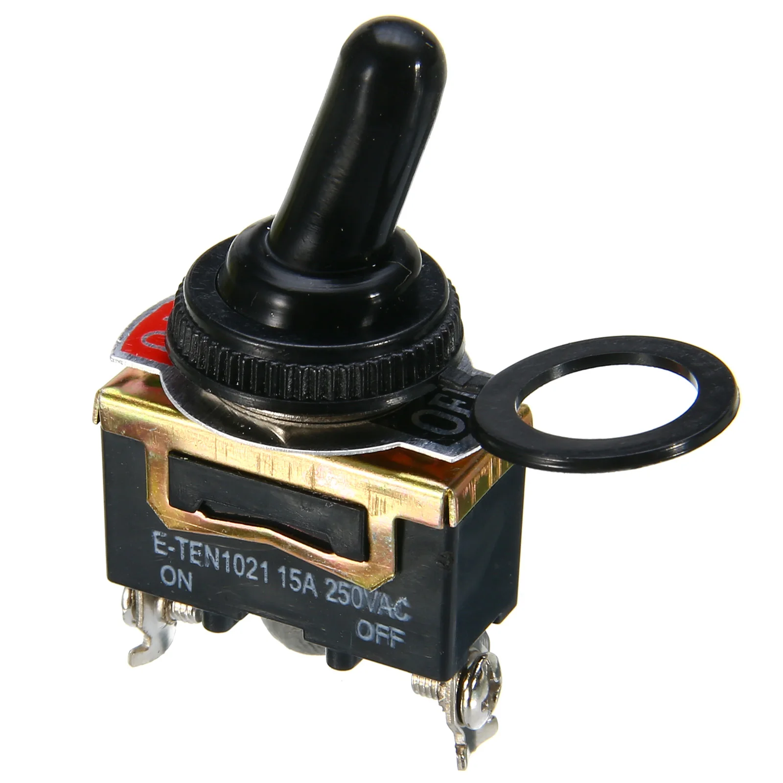 5Pcs/Set Heavy Duty Car Boat Rocker Toggle Switch 15A 250V 2Pin SPST ON/OFF Rocker Switches with Waterproof Boot