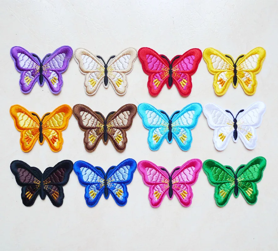 

High quality Butterfly patch For Iron On Embroidered Appliques DIY Apparel Accessories Patches Sewing On Clothing Fabric Badges