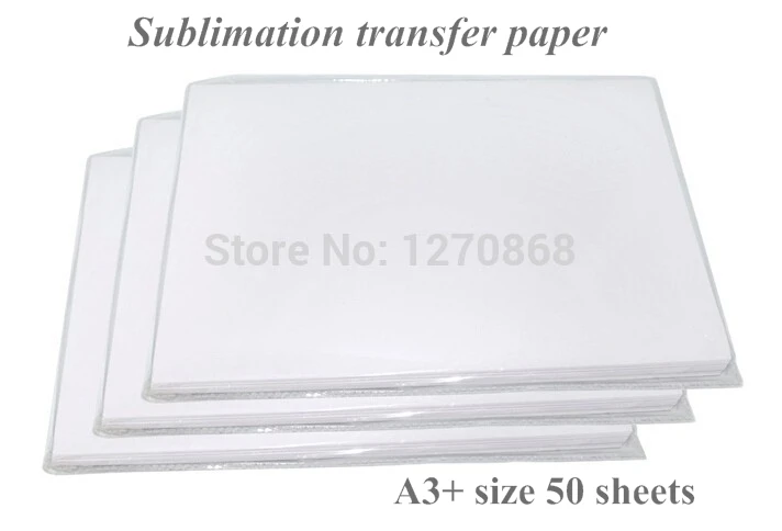 

Best qualtiy A3+ Sublimation transfer paper for polyester fabric 50 sheets one bag