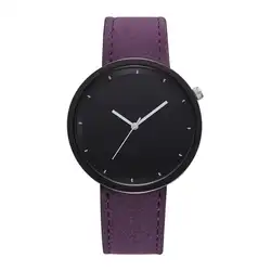 Модные унисекс кварцевые часы PU кожаный ремешок для мужчин часы Простой циферблат наручные часы Montre Femme Reloj Mujer