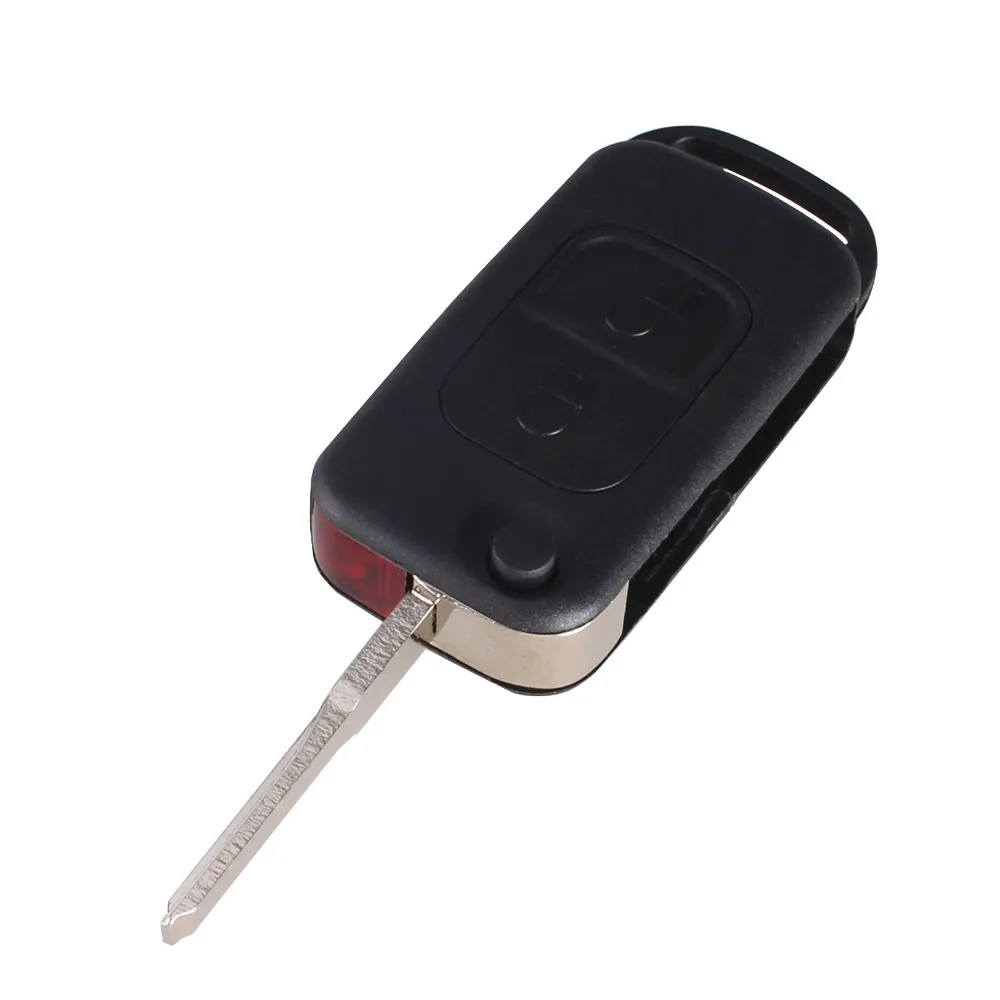 KEYYOU 2 шт. откидной Складной автомобильный корпус дистанционного ключа брелок чехол 2 кнопки для Mercedes Benz E113 A C E S W168 W202 W203